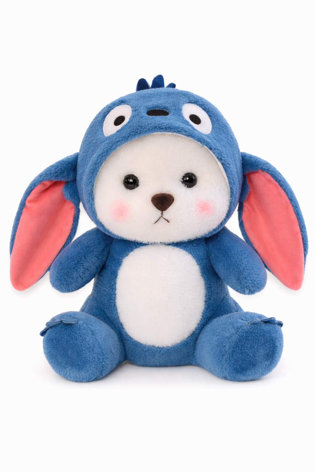 Soft cuddles in a cute blue bunny stitch — 35 cm of pure love.