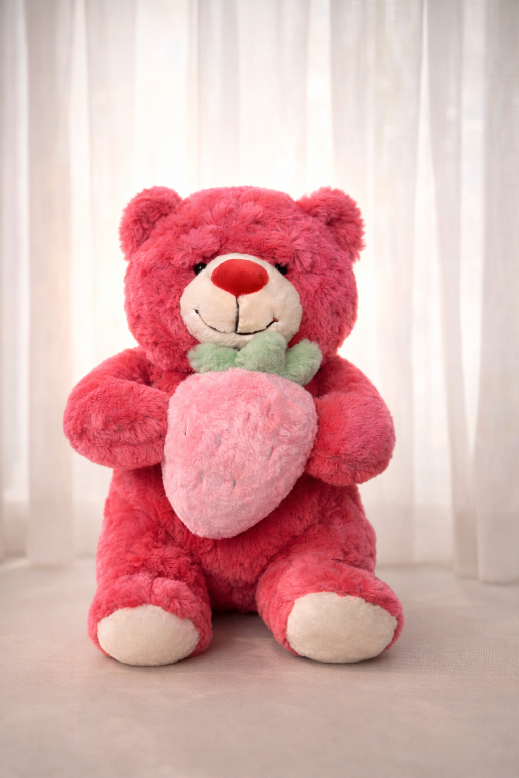 Strawberry Hug Teddy Bear – 45 cm | A Premium Plush Soft Toy