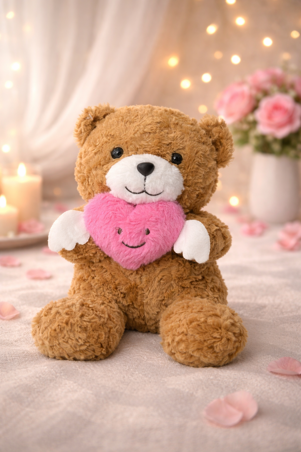 Flying Heart Teddy – Ultra Soft Brown Plush Love Buddy (40 cm)