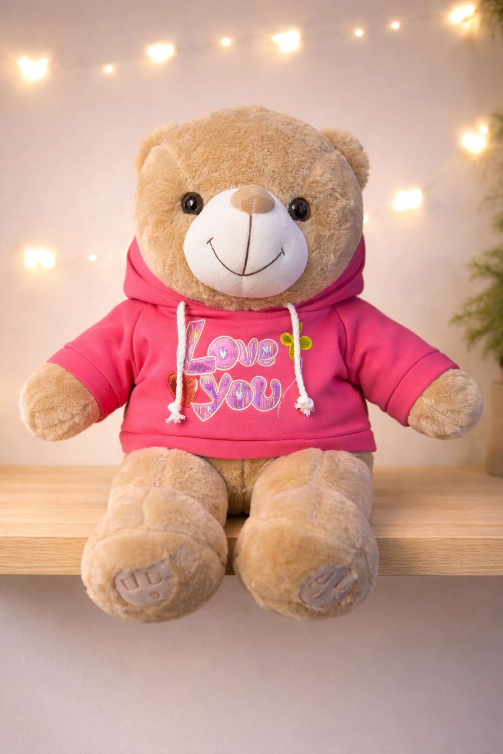 Ultra Soft Teddy with Removable Hood 55Cm
