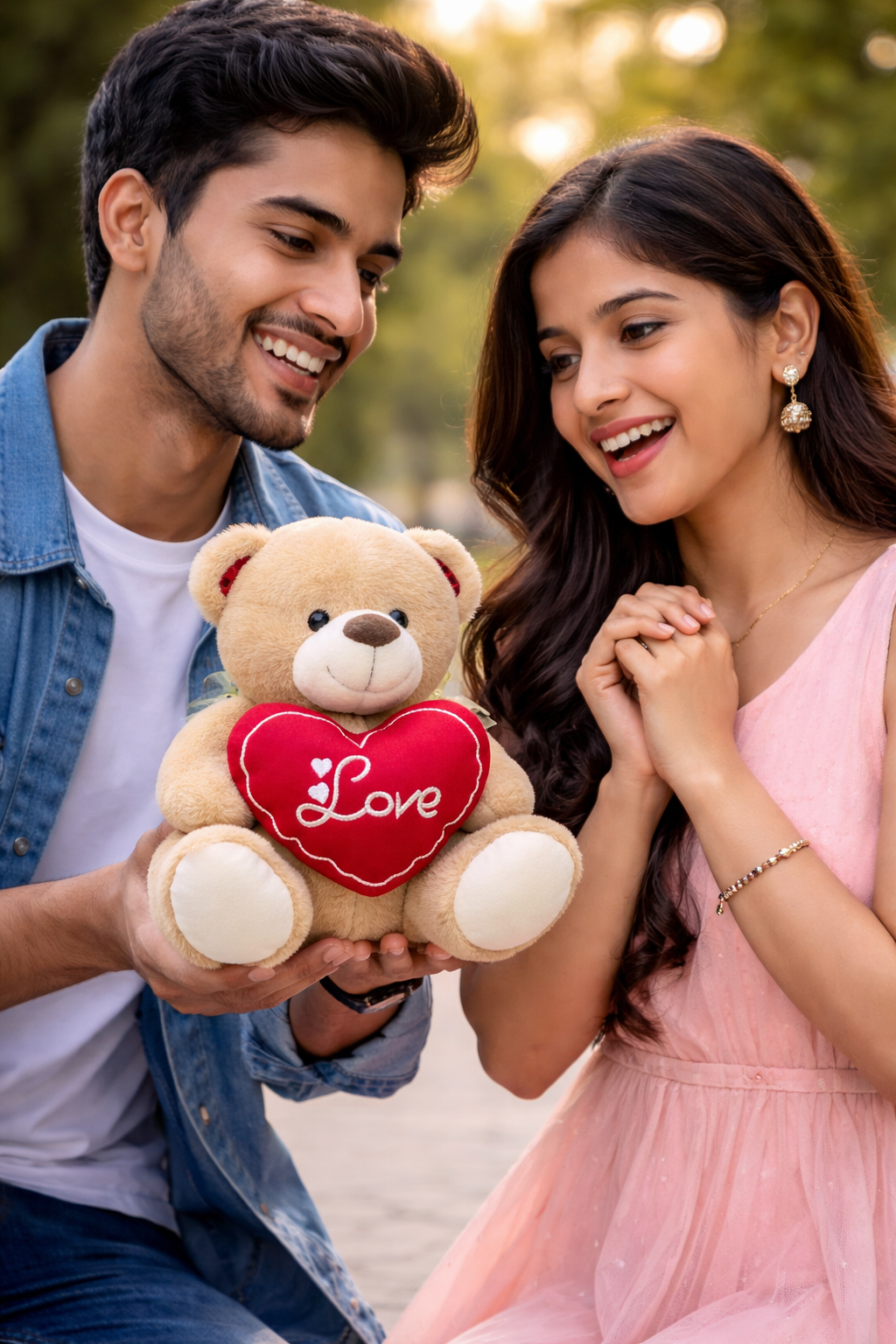 "I Love You” Heart Teddy – Romantic Plush Gift (40cm)