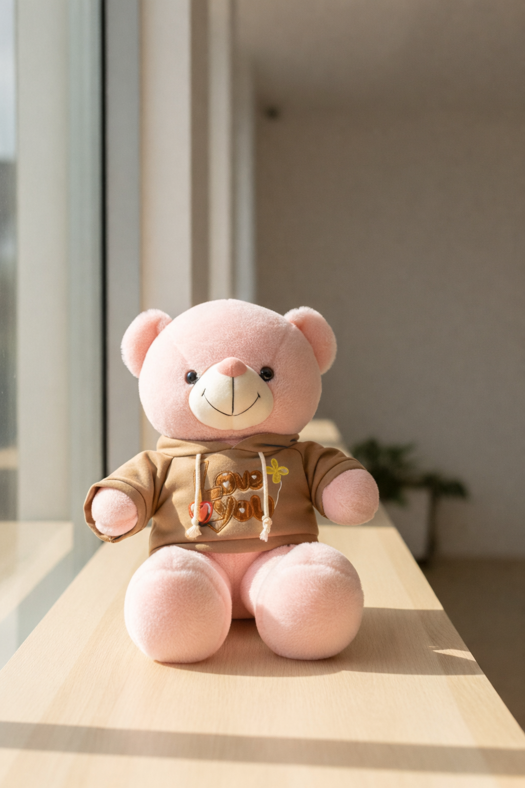 Ultra Soft Teddy with Removable Hood 55Cm