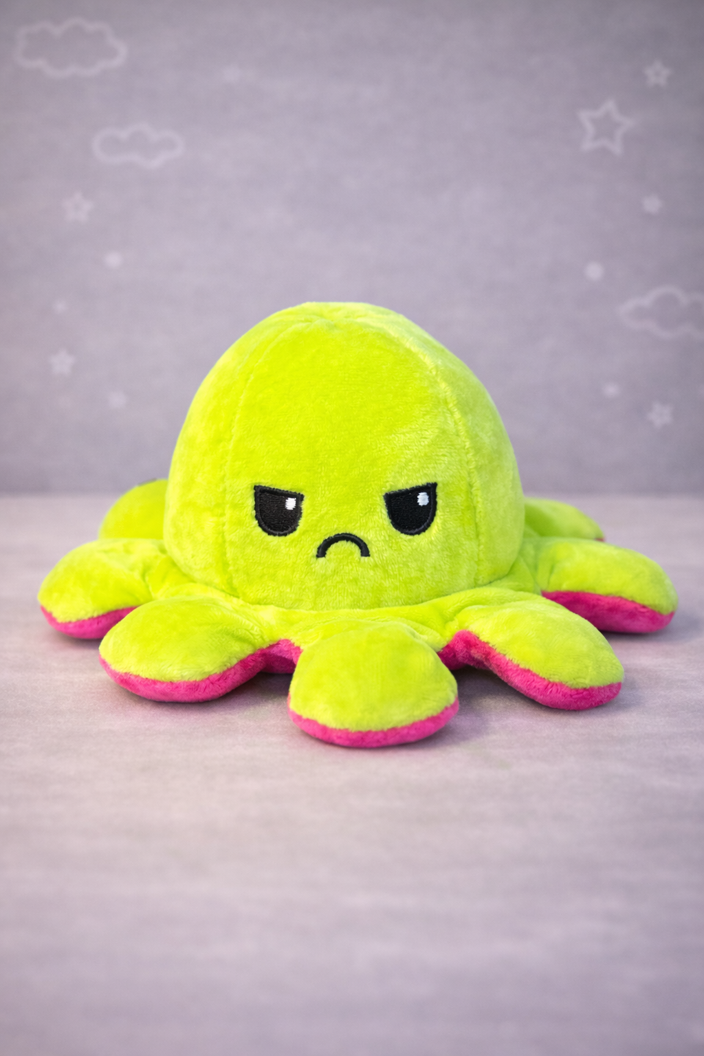 Premium Mood Octopus Plush Toy – Reversible Soft Toy for Kids, Stress Relief & Cute Gifting