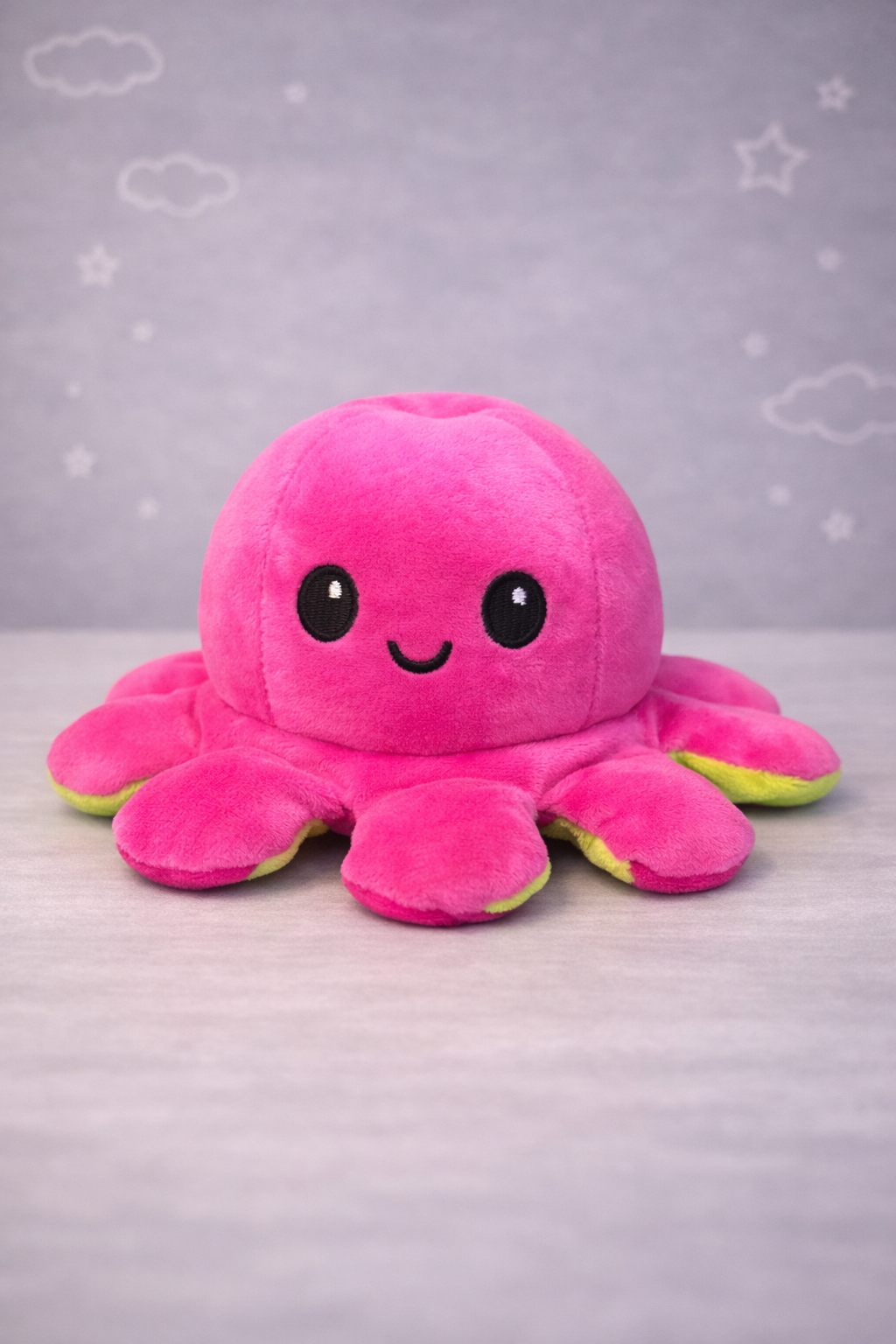 Premium Mood Octopus Plush Toy – Reversible Soft Toy for Kids, Stress Relief & Cute Gifting