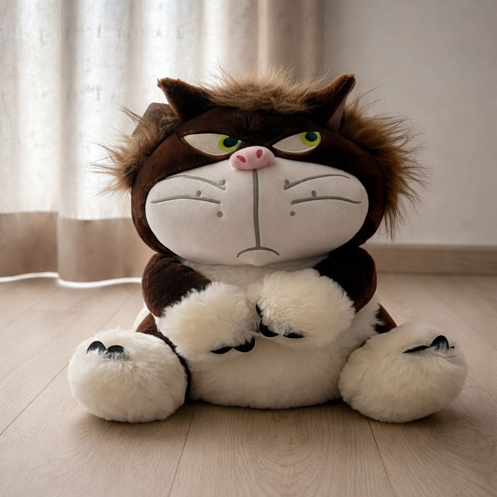 SugarPlum Angry Cat Plush Toy (45cm) – Big Premium Soft Toy
