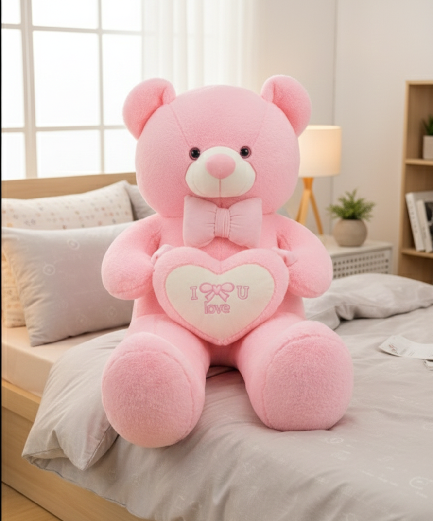 4-Feet Giant Pink "I Love You" Plush Teddy Bear