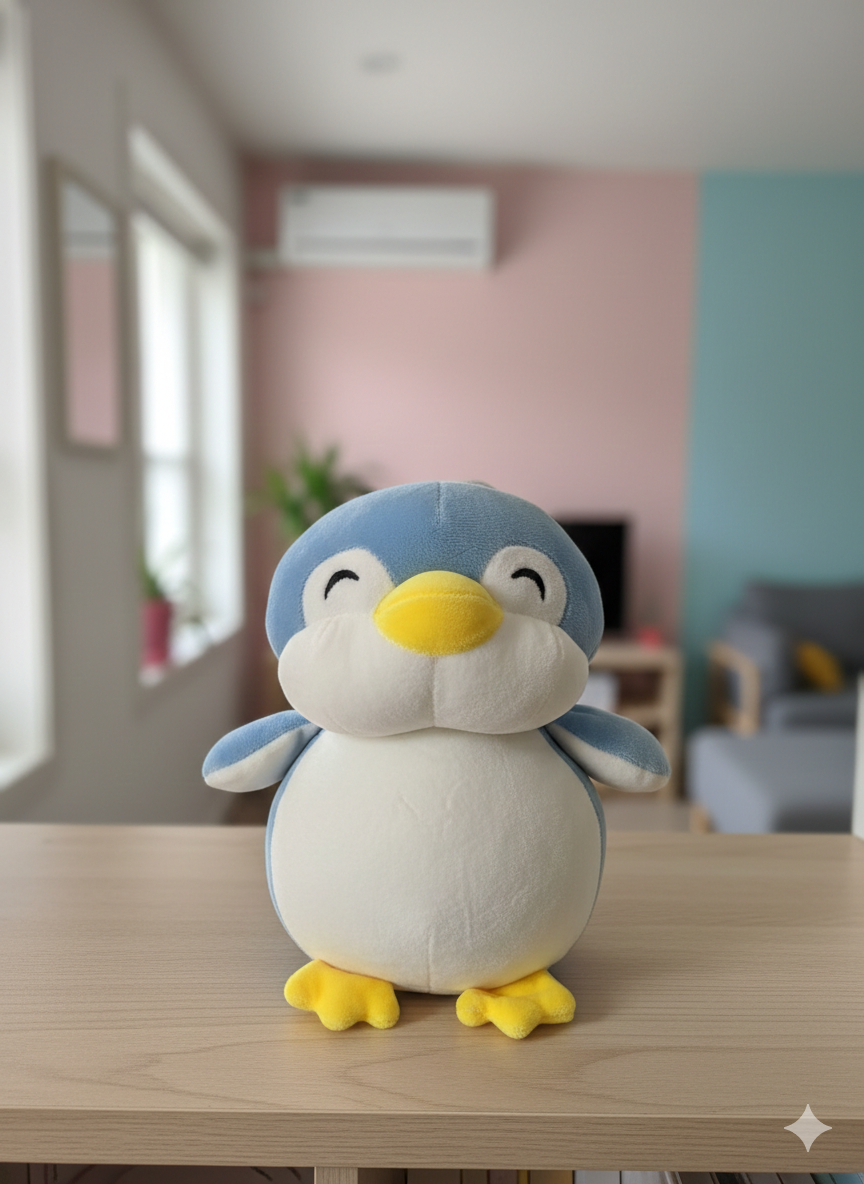 Penguin Plush in Pouch – Cute Zipper Soft Toy & Storage Plushie 30Cm