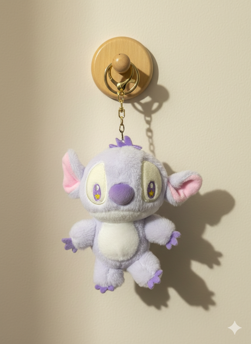 Blue Alien Plush Keychain – Ultra Soft Cute Bag Charm & Backpack Accessory