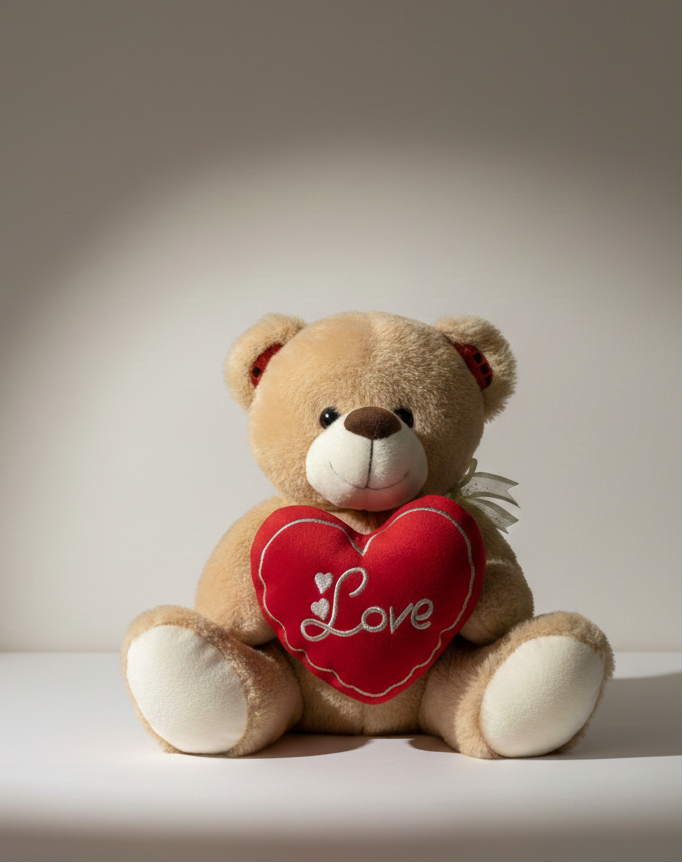 "I Love You” Heart Teddy – Romantic Plush Gift (40cm)
