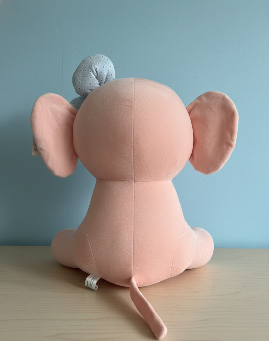 Extra Large Ultra-Soft Stuffed Animal 50Cm | Big Cute Bow Elephant Plush Toy