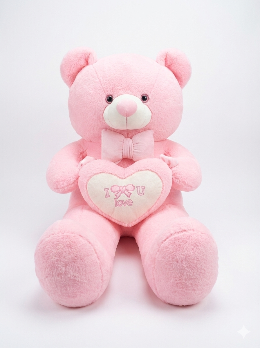 4-Feet Giant Pink "I Love You" Plush Teddy Bear