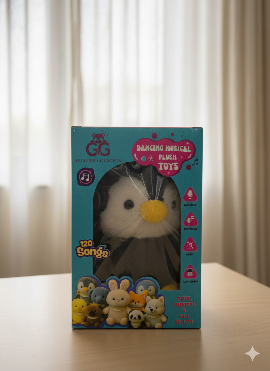 Clap-Activated Dancing Musical Toy – Interactive Music & Movement Soft Toy for Kids & Gifting (Sound & Dance Feature)